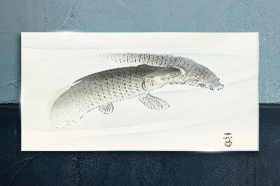 Tableau imprimé sur verre Les poissons dansent dans l'eau calme