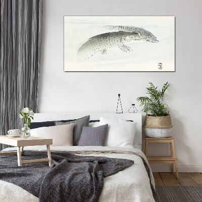 Tableau imprimé sur verre Les poissons dansent dans l'eau calme