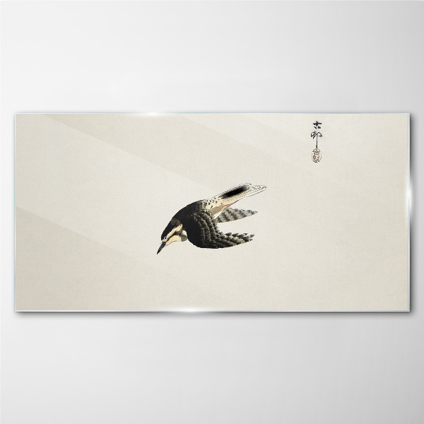 Tableau photo sur verre Le vol d'un oiseau en silence