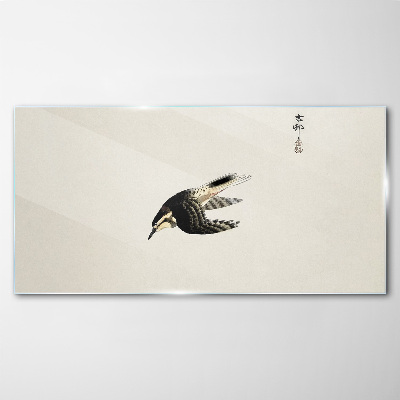 Tableau photo sur verre Le vol d'un oiseau en silence