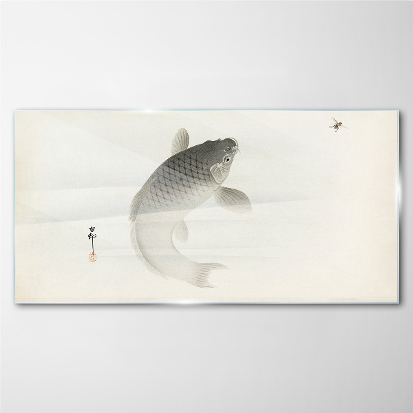Tableau sur verre Koi en eau calme