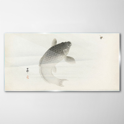 Tableau sur verre Koi en eau calme