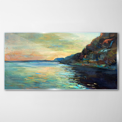 Tableau imprimé sur verre Un paysage balnéaire paisible