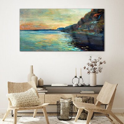 Tableau imprimé sur verre Un paysage balnéaire paisible