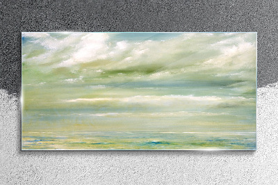 Tableau photo sur verre Ciel paisible au-dessus de la mer