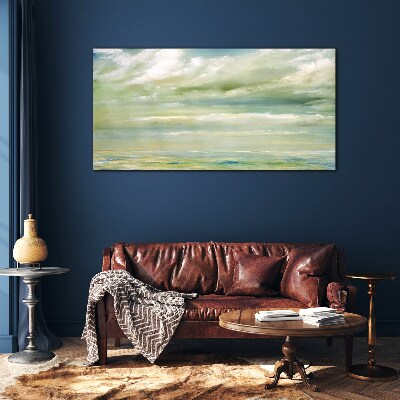 Tableau photo sur verre Ciel paisible au-dessus de la mer