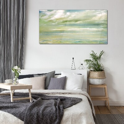 Tableau photo sur verre Ciel paisible au-dessus de la mer