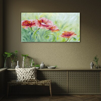 Tableau imprimé sur verre Un paysage floral aux tons pastel