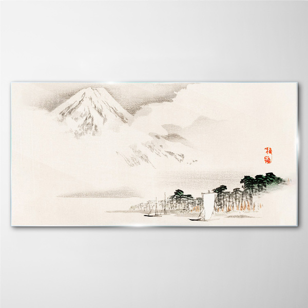 Tableau photo sur verre La tranquillité du paysage de montagne