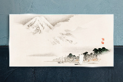 Tableau photo sur verre La tranquillité du paysage de montagne