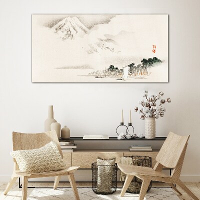 Tableau photo sur verre La tranquillité du paysage de montagne