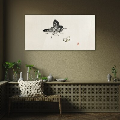 Tableau sur verre Papillons en délicate harmonie