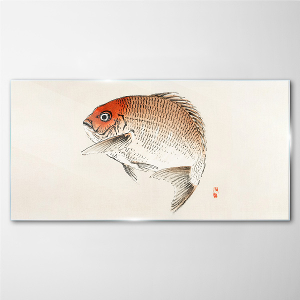 Tableau imprimé sur verre Poissons aux nuances délicates