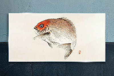 Tableau imprimé sur verre Poissons aux nuances délicates