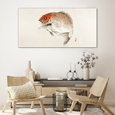 Tableau imprimé sur verre Poissons aux nuances délicates
