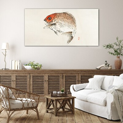 Tableau imprimé sur verre Poissons aux nuances délicates