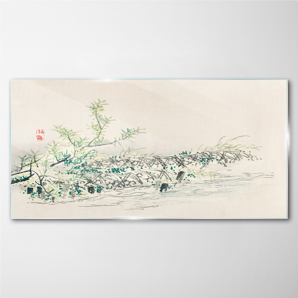 Tableau verre imprimé La paix de la nature aux couleurs délicates