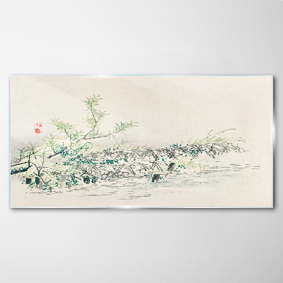 Tableau verre imprimé La paix de la nature aux couleurs délicates