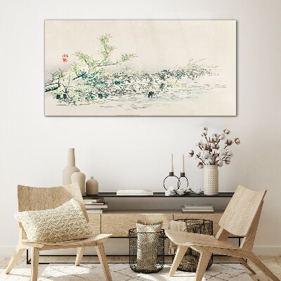 Tableau verre imprimé La paix de la nature aux couleurs délicates