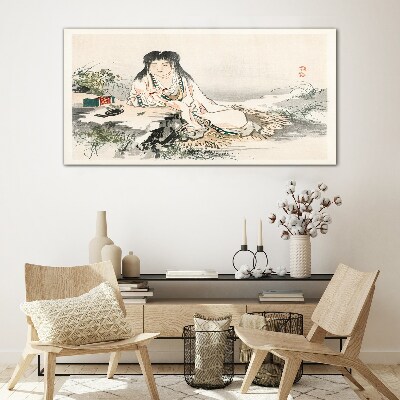 Tableau photo sur verre La paix au bord de la rivière