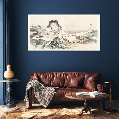 Tableau photo sur verre La paix au bord de la rivière