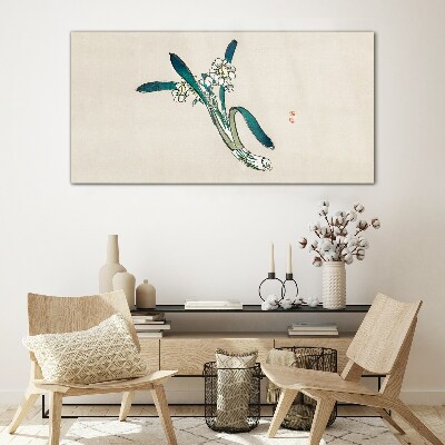 Tableau en verre Fleurs dans le vent