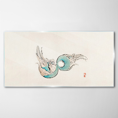 Tableau imprimé sur verre Illustration de poisson japonais