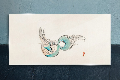 Tableau imprimé sur verre Illustration de poisson japonais