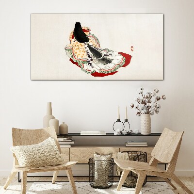 Tableau verre imprimé La beauté florale dans un style traditionnel