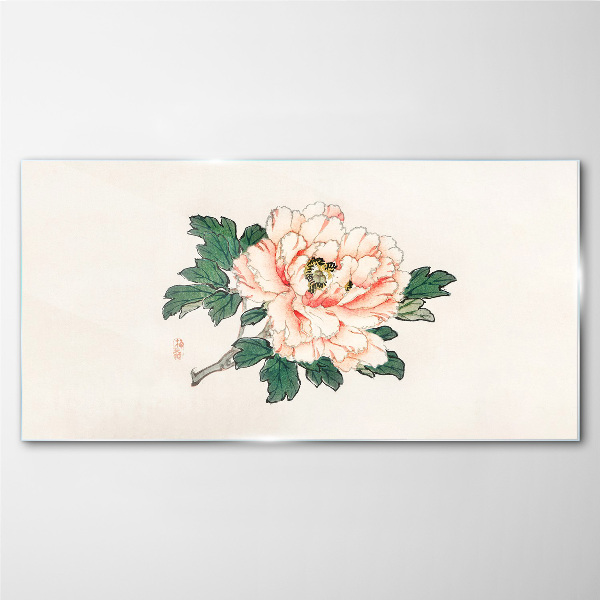 Tableau imprimé sur verre Beauté florale aux nuances délicates