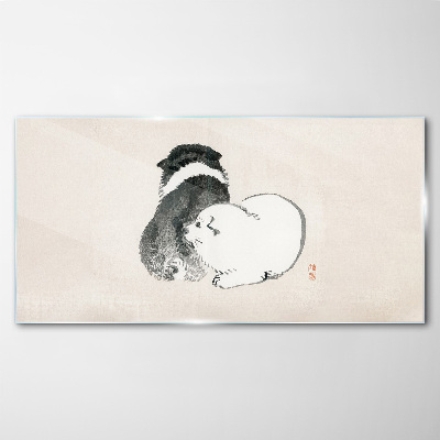 Tableau en verre Le regard amical des chiens