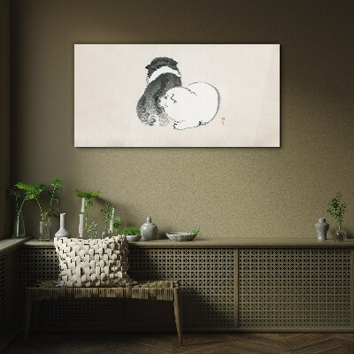 Tableau en verre Le regard amical des chiens