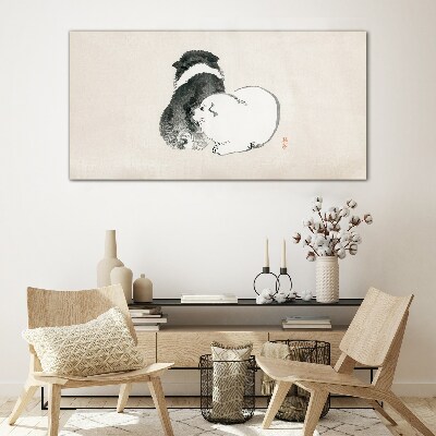 Tableau en verre Le regard amical des chiens