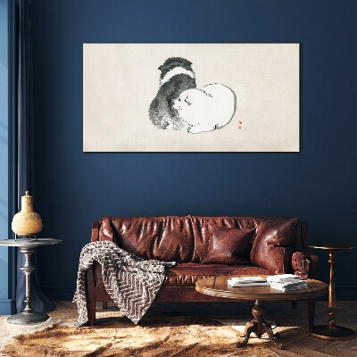 Tableau en verre Le regard amical des chiens