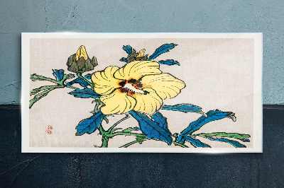 Tableau verre imprimé Composition florale de style japonais