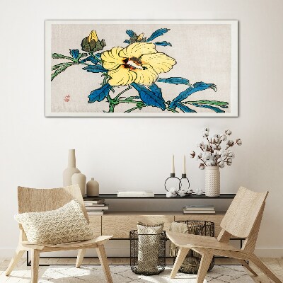 Tableau verre imprimé Composition florale de style japonais