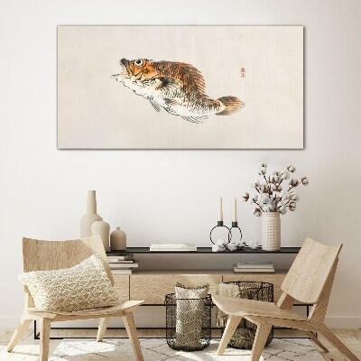 Tableau sur verre L'élégance poissonneuse aux nuances délicates