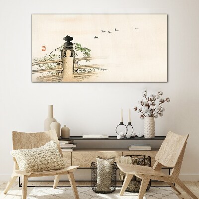 Tableau en verre La paix parmi les oiseaux