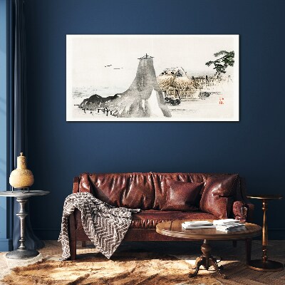 Tableau photo sur verre Un paysage balnéaire paisible