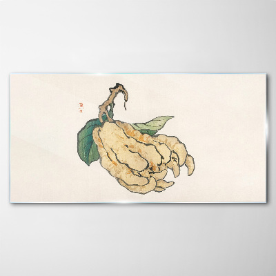 Tableau verre imprimé Citronnier sur fond blanc