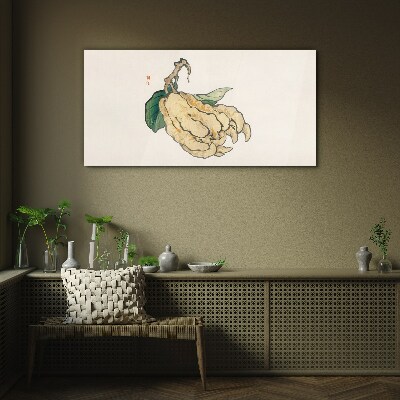 Tableau verre imprimé Citronnier sur fond blanc