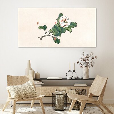 Tableau en verre Fleur de magnolia sur une branche