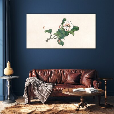 Tableau en verre Fleur de magnolia sur une branche