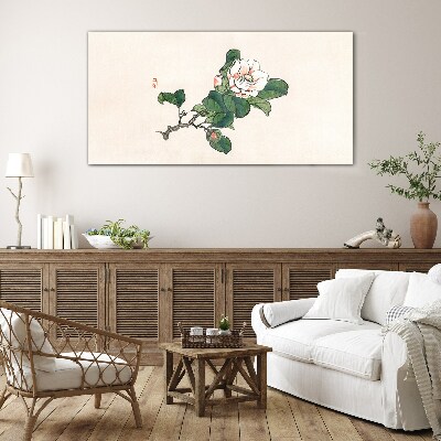 Tableau en verre Fleur de magnolia sur une branche
