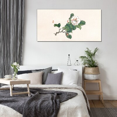 Tableau en verre Fleur de magnolia sur une branche