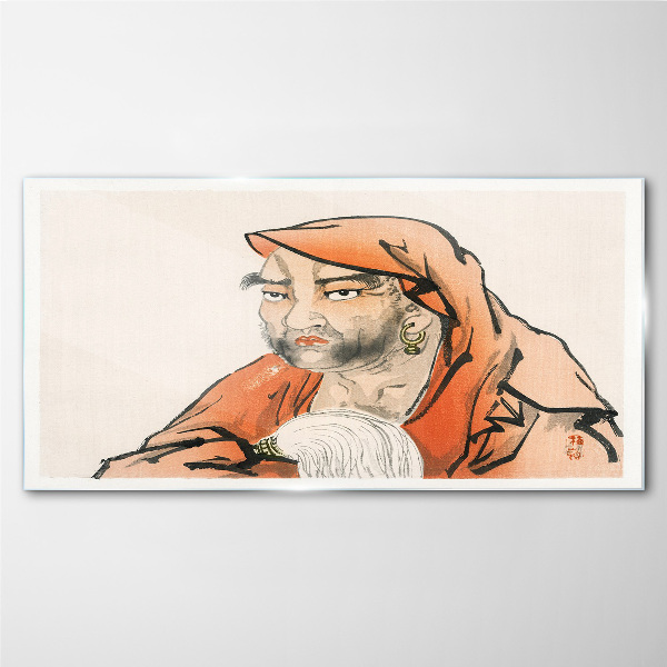 Tableau sur verre Portrait d'une femme en costume traditionnel