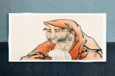 Tableau sur verre Portrait d'une femme en costume traditionnel