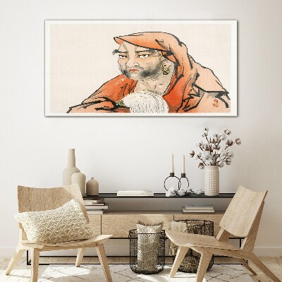 Tableau sur verre Portrait d'une femme en costume traditionnel