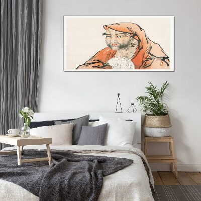 Tableau sur verre Portrait d'une femme en costume traditionnel