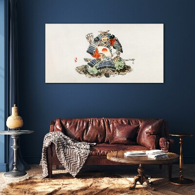 Tableau photo sur verre Samouraï en costume traditionnel